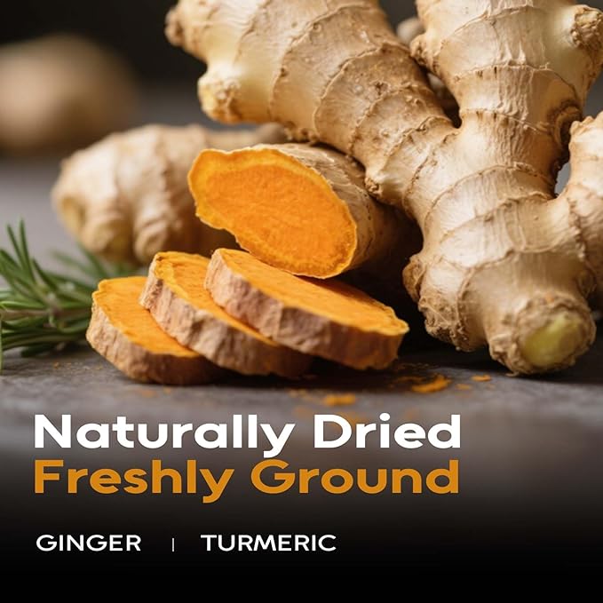 FullChea - Turmeric Ginger Tea Bags, 2g×120 Count - Premium Ginger & Turmeric - Non-GMO - Caffeine-free-Boost Immunity & Aid Digestion