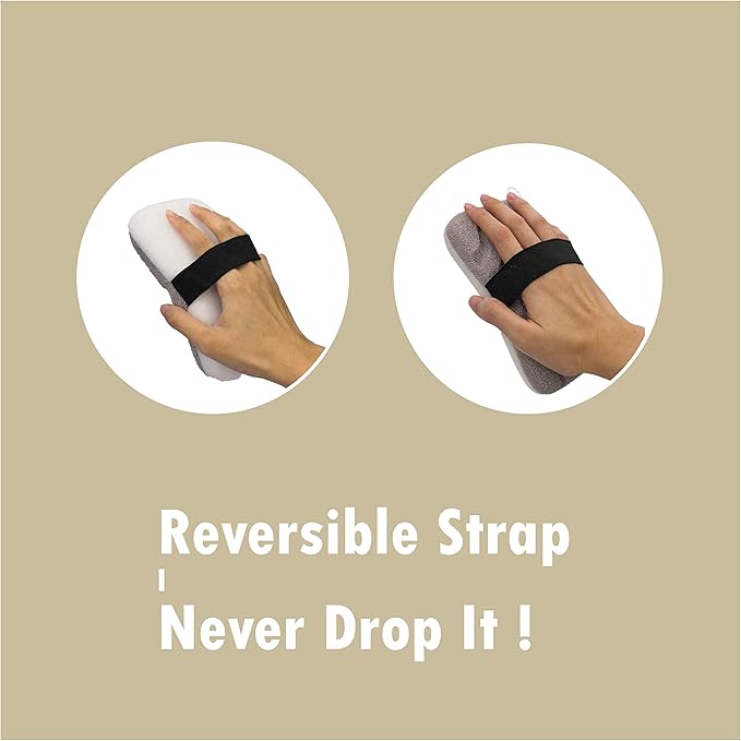 myHomeBody Loofah Exfoliating Body Scrubber, Bath Sponge for Women, Body Exfoliator for Men, with Handy Strap