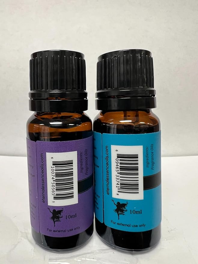 Eternal Essence Oils 2 Pack 10ml Premium Fragrance Oil - Eucalyptus & Lavender - for Candle, Soap Making, Aromatherapy, Diffusers, Home Care, & Humidifiers