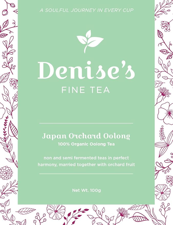 Denise's Fine Tea, USDA Organic, Jasmine Orchard Oolong, Oolong Tea, Loose Leaf (100g)