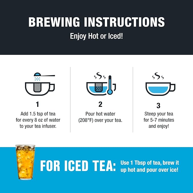 Tiesta Tea - Chamomile Mint, Loose Leaf, Chamomile Mint Herbal Blend, Premium Blend, Caffeine-Free Herbal Tea, Makes Hot or Iced & Brews Up to 50 Cups, 2oz Refillable Tin Can