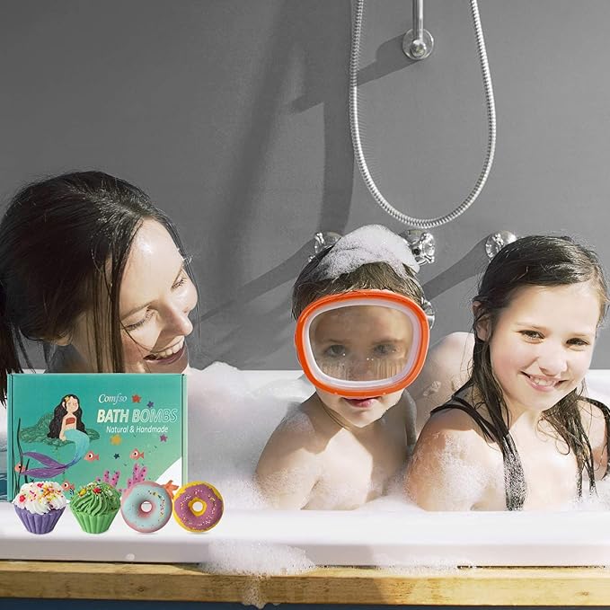 10 Bath Bombs for Kids, Bath Bomb Gift Set, Girls Bubble Bath Natural Bathbombs, Shea Butter Dry Skin Moisturize, Fizzy Spa for Her Mom Women Kid, Birthday Gifts