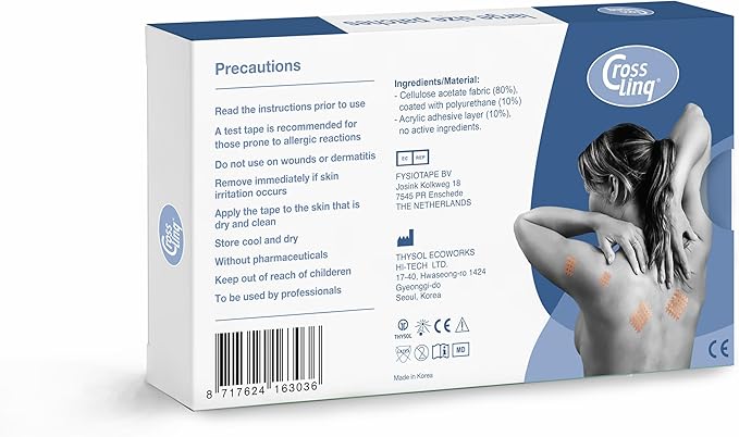 CrossLinq Acupressure Patches | Acupuncture Patch for Scars & Muscle Pain | Crosshatch Pain Patches | Non-Elastic Crosspatches | Large | (Pack of 40)