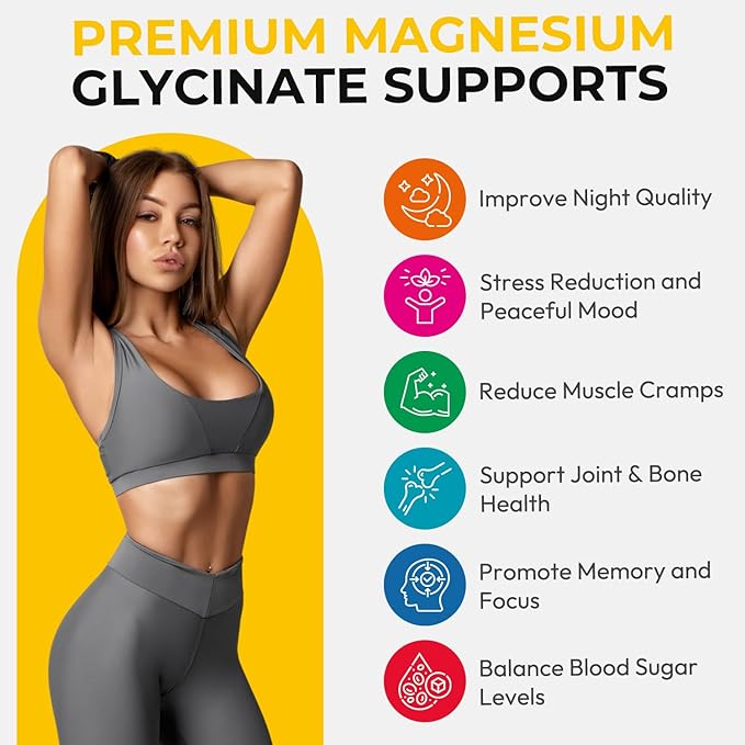 Magnesium Glycinate Gummies 600mg, Sugar Free Chewable Magnesium Gummies for Men & Women, Supports Evening Routine & Inner Balance, No Melatonin, Gluten Free, Non GMO, Vegan, 60 Days Supply