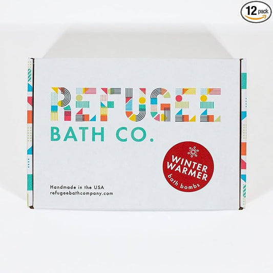 Variety Pack Bath Bombs, Winter Warmer Set, 2.5 oz, Support Refugee Employment in The USA