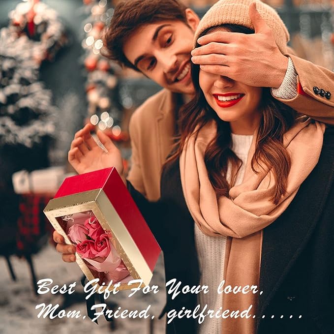 Mothers Day Gifts for Mom, Spa Birthday Gift Baskets for Women Her Wife Girlfriend, with Rose Scented Shower Gel, Body Scrub, Body Lotion, Hand Soap