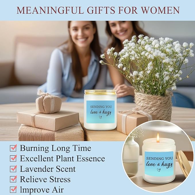 Positive Self Care Birthday Gifts for Women, Thank You Get Well Soon Thinking of You Gifts for Women, Teacher Friends Girls Christmas Friendship Wine Tumbler Makeup Bag Scented Candle Bracelet Basket