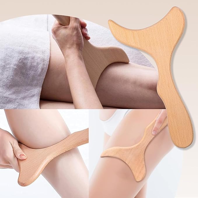 8-in-1 Wood Therapy Massage Tools, Lymphatic Drainage Massager Maderoterapia Kit, Wooden Massager Body Sculpting Tools for Muscle Pain Relief, Anti-Cellulite, Body Contouring and Shaping