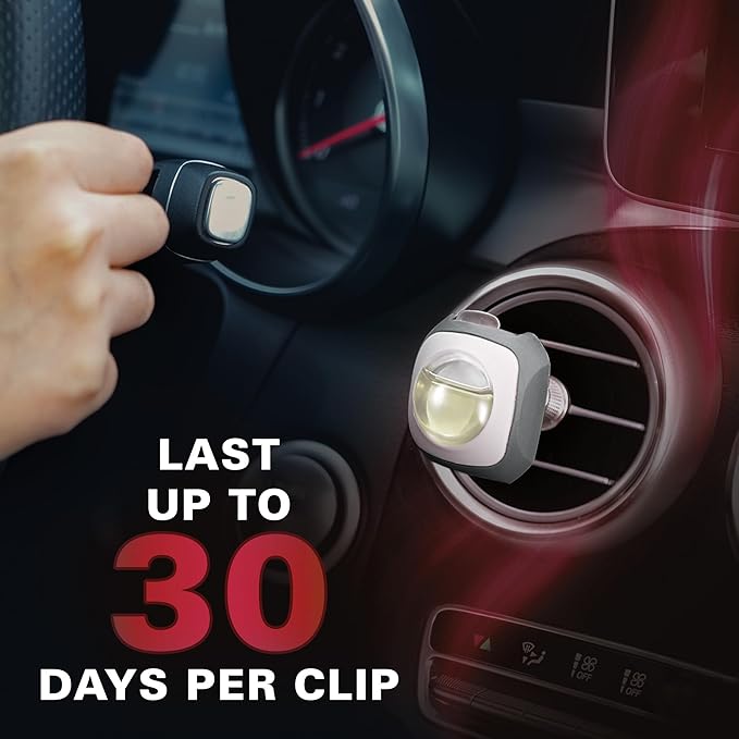Air Jungles Ultra Berry Scent Car Air Freshener Clip, 6 Vent Clips, 4ml Each, Long Lasting Air Freshener, Up to 180 Days Car Refresher Odor Eliminator