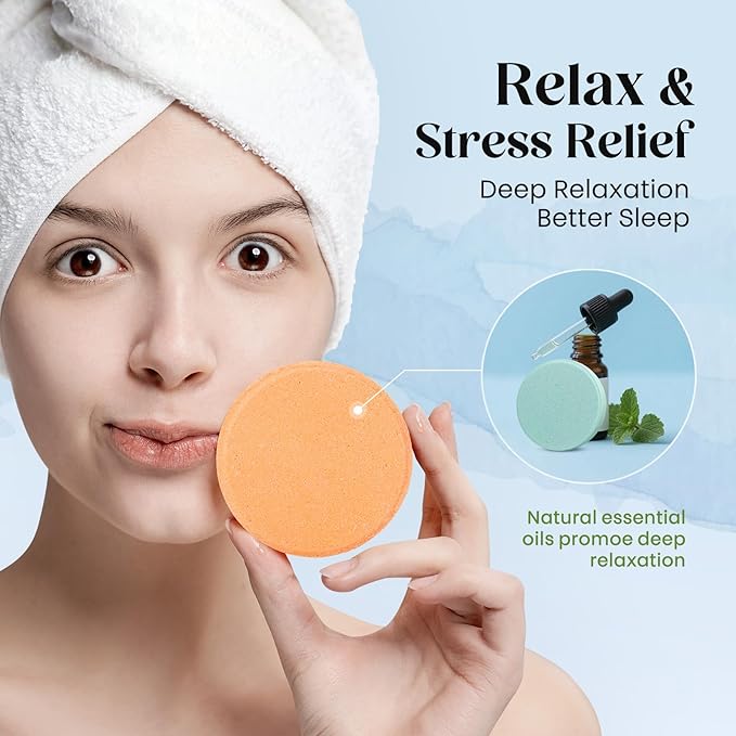 Shower Steamers Aromatherapy 15 Pack, Shower Bombs with Natural Essential Oils, Relaxation & Self Care Gifts for Women Teen Girls Mom, Birthday Christmas Stocking Stuffers White Elephant Gifts