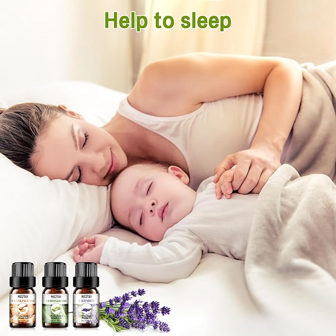 Essential Oils Set - 10x5ML Premium Essential Oil Kit for Candle Making, Diffusers, Massages, Aromatherapy, Skin Care - Lavender, Eucalyptus, Peppermint, Tea Tree, Sandalwood Aromatherapy Oils