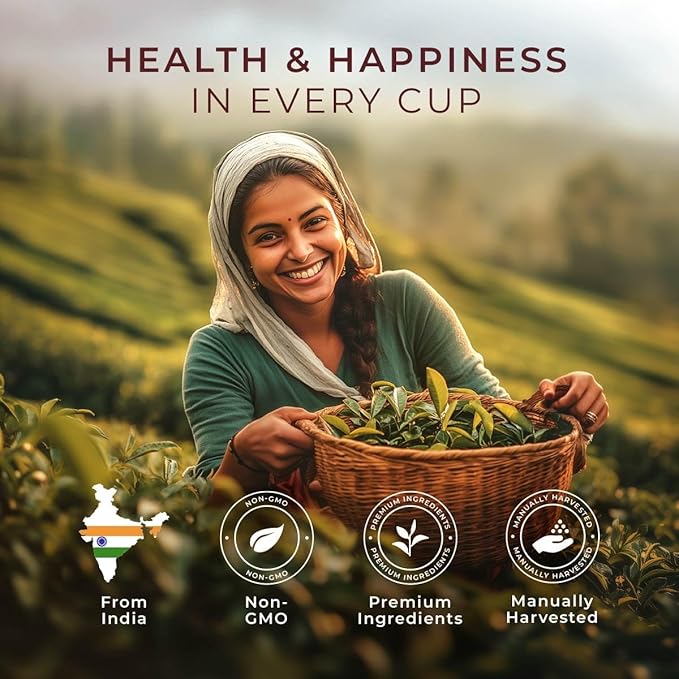 Gya Tea Co Turmeric Ginger Tea Bags (20 Bags) - Decaf Ginger Turmeric Tea For Body Comfort & Digestion Health - Fruit & Herbal Blends