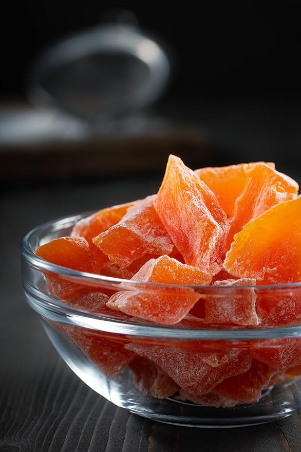 Farm Fresh Nuts Dried Papaya Fruit Snacks 2 Lb Bag – Papaya Strips for Snacking, Desserts, Baking – Safely Sealed Bag for Prolonged Freshness – Delicious Tropical Taste