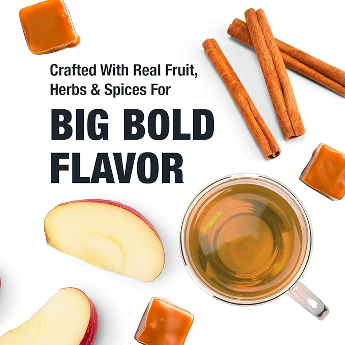 Tiesta Tea - Apple Cider, Loose Leaf, Caramel Apple Herbal Tea, Blend, Non-Caffeinated, Makes Hot or Iced Up to 40-50 Cups, 4oz Refillable Tin