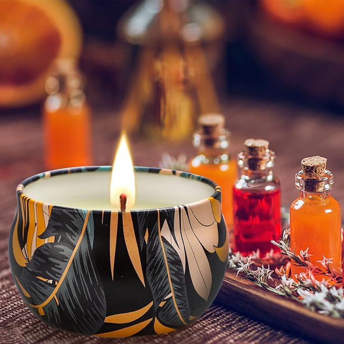 8 Pack Aromatherapy Candle Sets, Soy Wax Jar Candles Sets Gifts for Women, Long Lasting Scented Candles, Candles for Home Scented Ideal for Yoga, Meditation, Spa, Birthday, Christmas Gifts for Home