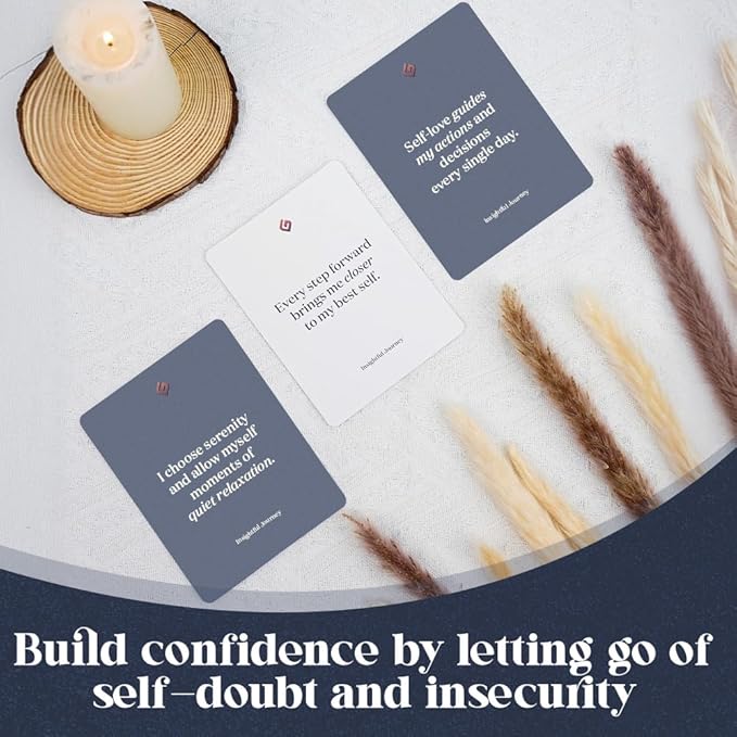 52 Positive Classic Affirmation Cards for Women with Display Stand - Mindful Affirmations to Build Success - Daily Growth Challenges & Inspiration - Mindfulness & Self Care Gift for Women, Men