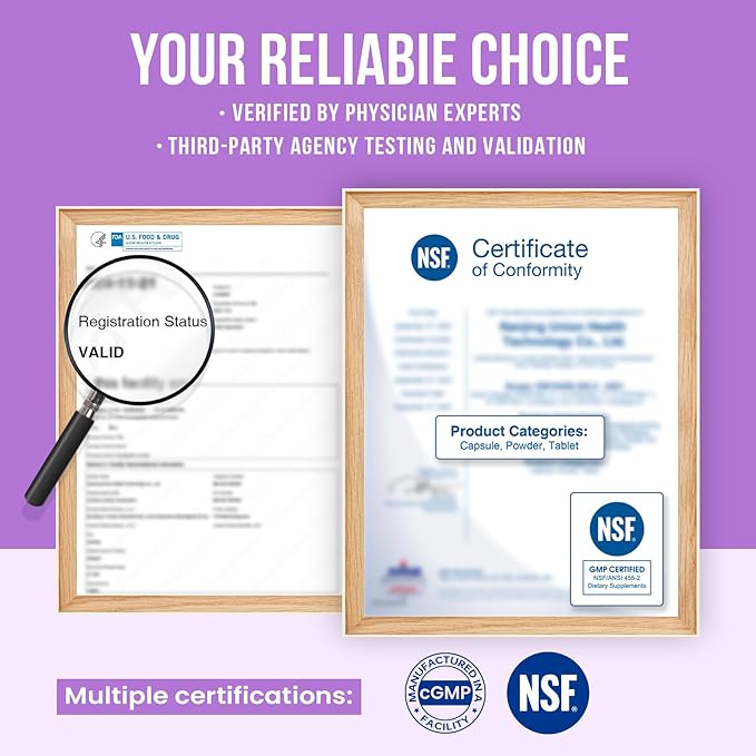 Venture Pal Calming Powdered Drink Mix, Magnesium Glycinate, Ashwagandha, L-Theanine,Vitamin D, Lions Mane, Sugar Free Magnesium Supplement Blend for Relax & Focus, Non GMO, Vegan, On The Go