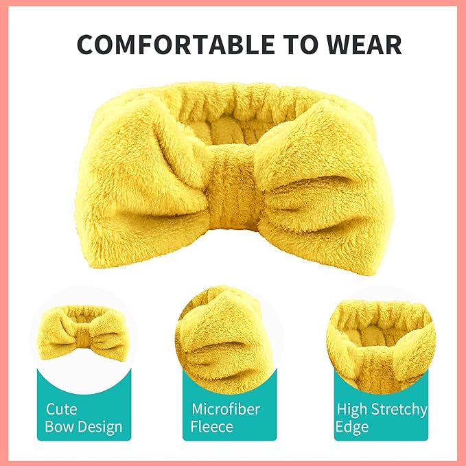 WSYUB Spa Headband, Makeup Headband for Washing Face, Bow Headbands for Women, Skincare Headbands