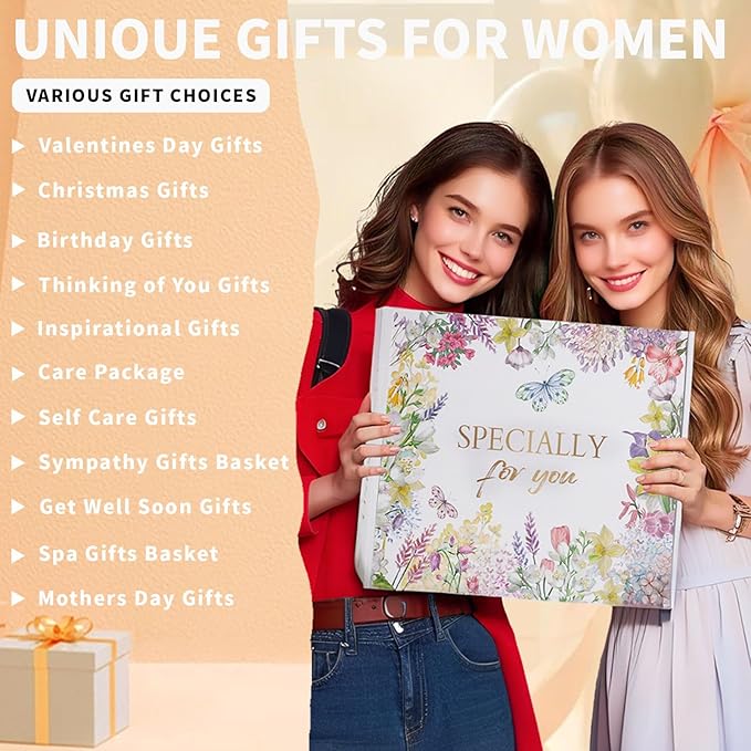 Self Care Gifts for Women Get Well Soon Gift Baskets, Birthday Gifts for Women Care Package, Sympathy Gifts for Loss of Loved One Spa Gifts Thank You Gifts for Mom Her Wife Friend Grandma