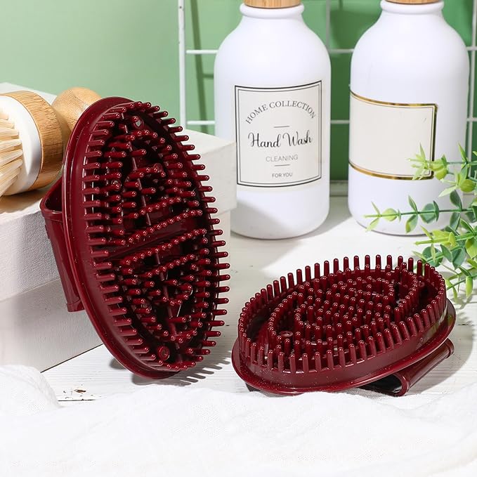 2 Pcs Meridian Massage Brush Magnetic Full Body Meridian Brush Beauty Salon Massage Tools for Full Body SPA Massager Relaxation(Brown)