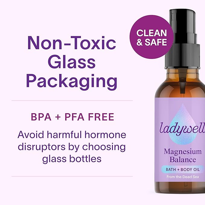 Ladywell Topical Magnesium Oil Spray | Mood, Cycle & Stress Support | PMS, PCOS, Fertility, Menopause, Hormone Balance, Cramps | Pure Magnesium Chloride, Science-Backed | Rapid Skin Absorption