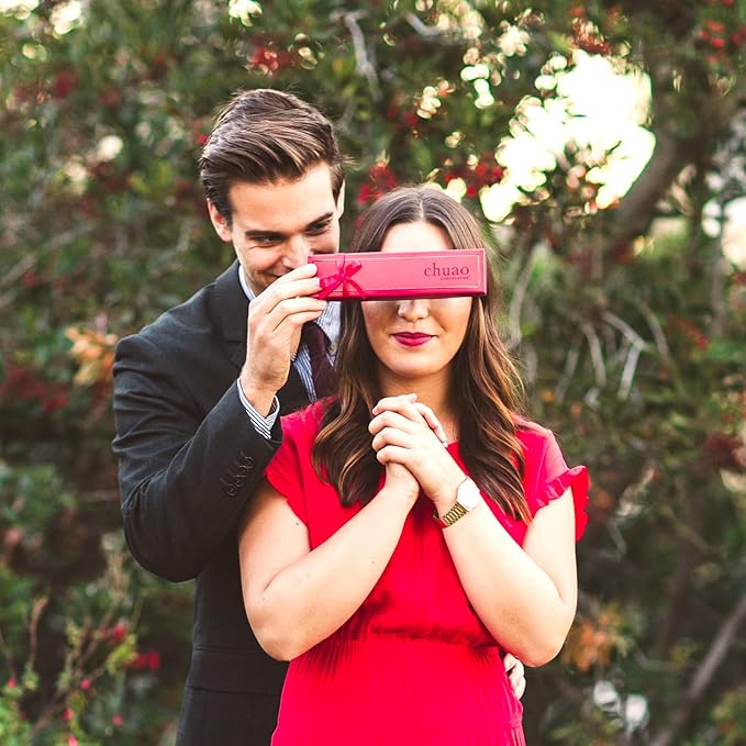 Chuao Chocolatier Taste the Joy Mini Gourmet Chocolate Bar Gift Box | Milk and Dark Chocolate Variety Sampler |16 Mini Bars (0.39 oz each)