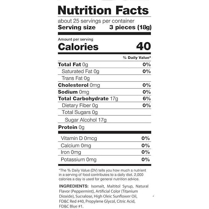 Sugar Free Peppermint Starlight Mints Hard Candy - 1 lb Bulk Bag Individually Wrapped Keto And Diabetic Friendly Gourmet Peppermint Flavored Candies (16oz)