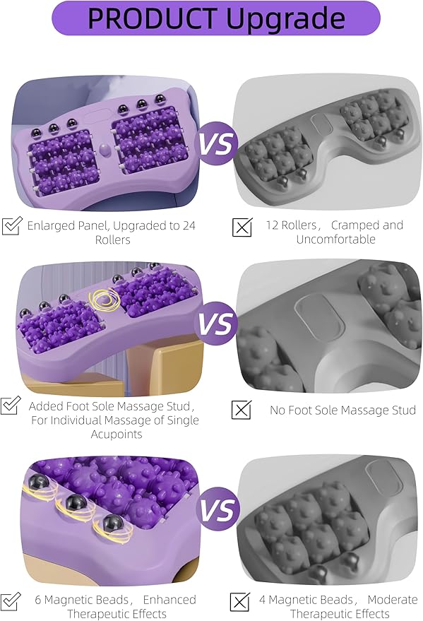 Foot Massage Roller, Portable Reflexology Massager for Relieve Pain from Plantar Fasciitis and Improved Circulation,Three Massage Techniques for Relax Muscles suitable for Home Office Use (orange)