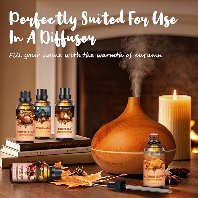 Huckleberry Harvest Essential Oil, 100ml Fall Essential Oil for Diffusers for Home, Autumn Scented Oils for Candle & Soap Making, Bath Bombs, Massage - 3.38FL.OZ