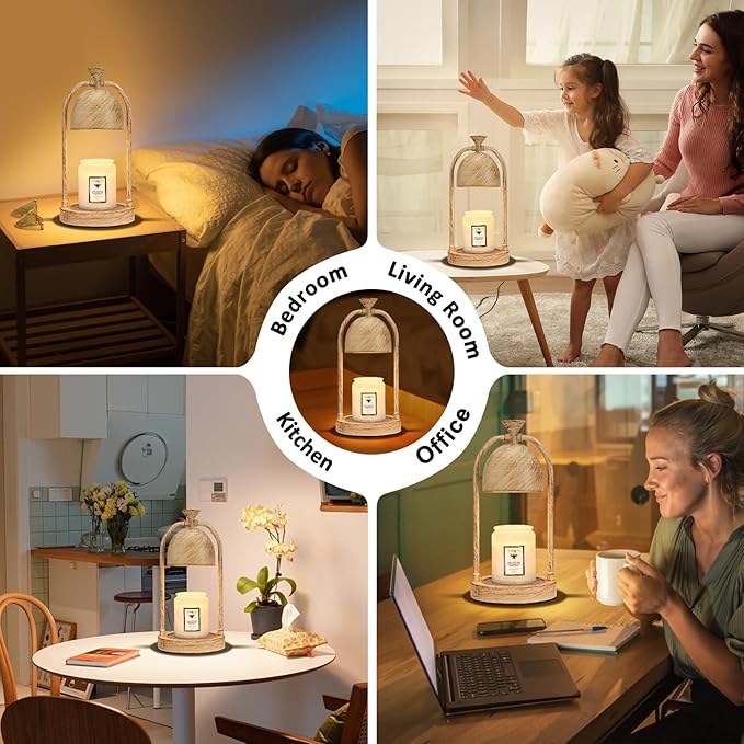 Candle Warmer Lamp with Timer Dimmer, Graduation Gifts for Her, Birthday Gifts for Mom Women Friend Sister, House Warming Gift New Home Decor, Wax Melt Warmer for Jar Candles