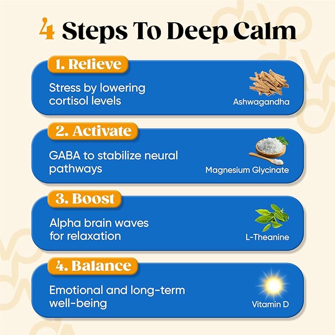 Venture Pal Calming Powdered Drink Mix, Magnesium Glycinate, Ashwagandha, L-Theanine,Vitamin D, Lions Mane, Sugar Free Magnesium Supplement Blend for Relax & Focus, Non GMO, Vegan, On The Go