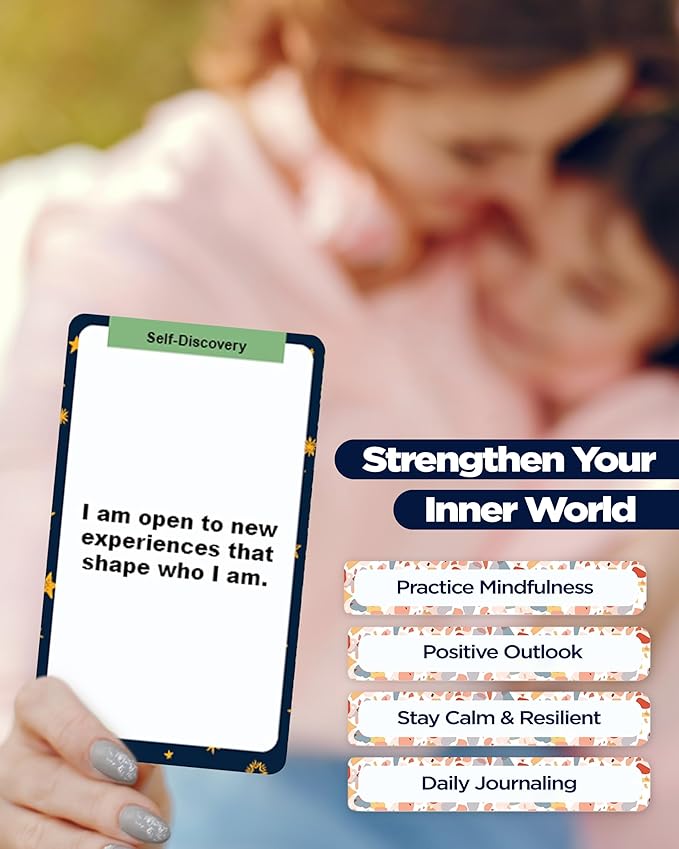 Daily Affirmation Cards for Men & Women, Positive Motivational Mental Health Therapy, Meditation, Stress Relief & Self Care - Secret Manifestation & Mindfulness Birthday Gifts with Quotes - 80 Cards
