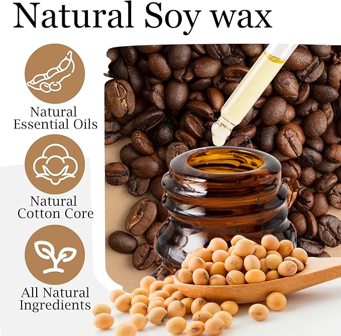 Lihome Candles Gifts for Women - Scented Candles, Natural Soy Wax Candles for Home Scented Perfect for Christmas, Birthday, Mother's Day, Coffee Candle