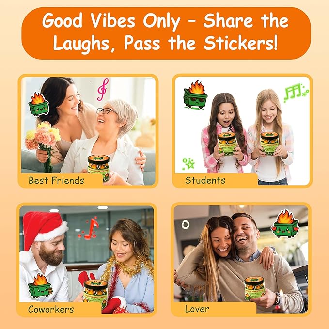 60 Positive Dumpster Fire Cards Jar, Emotional Dumpster Fire Desk Accessories, Affirmation Cards for Women, Teens Girl, Coworker, Dumpster Fire Zen Garden, Womens Birthday Gifts Unique