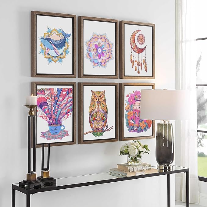 2Pcs Adult Coloring Books with 36 Colors Markers, Mandala Adult Coloring Book for Women Relaxation with 48 Patterns, Colors Markers Set, Anxiety Relief Mindfulness Gifts Original & Hand Drawn