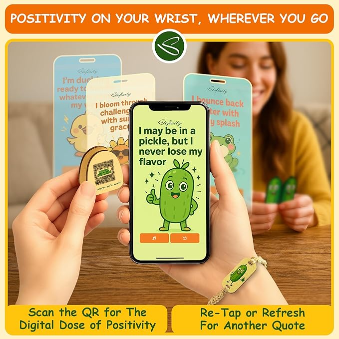 Positive Pickle Affirmation Jar - 60 Daily Affirmation Cards For Women, Teenage Girl Birthday Gifts, Inspirational Quotes Teacher Gifts, Stocking Stuffers For Teen Girls Trendy Stuff Christmas Gift