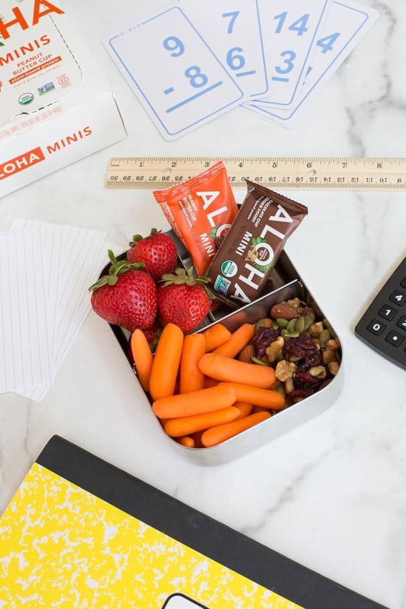 ALOHA Organic Plant Based Protein Bar MINIS |Peanut Butter Cup | 20 Count, 24g Bars | Vegan, Low Sugar, Gluten Free, Low Carb, Non-GMO, Stevia Free, Soy Free, No Sugar Alcohols