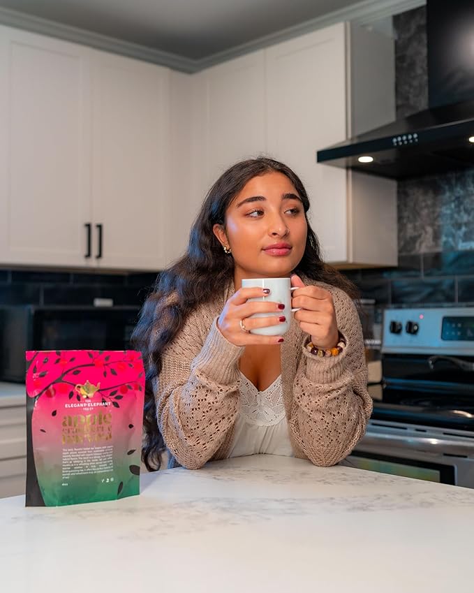 Apple Cranberry Harvest Tea, Organic Loose Leaf Herbal Tea – Real Fruit, Summer Juice, Caffeine-Free, Refreshing Sweet Iced Drink – 4 oz Resealable Bag (Makes 50 Cups)