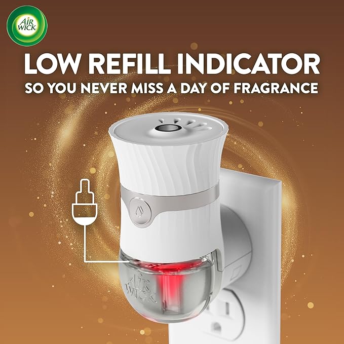 Air Wick Plug in Scented Oil Refill, 5 ct, Brown Sugar and Vanilla, Air Freshener, Essential Oils, Fall Scent, Fall decor