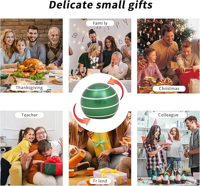 Desk Toys for Fidget Kinetic Cool-Gadgets: 180 Seconds Spinning Toy, Cool-Stuff Thing for Adult Teen Children Kid, Optical-Illusion Stress-Relief Gifts Ball for Man Women Home Office School Christmas