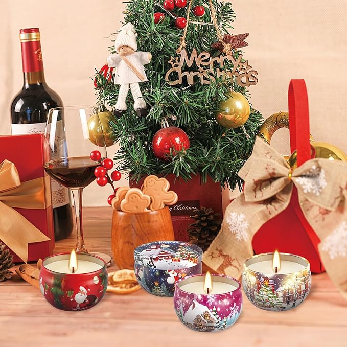 16Pack Christmas Scented Candles Gift- Aromatherapy Candle-Soy Wax-Long Lasting Burn time, Christmas Thanksgiving Gifts for Women,Home Decor