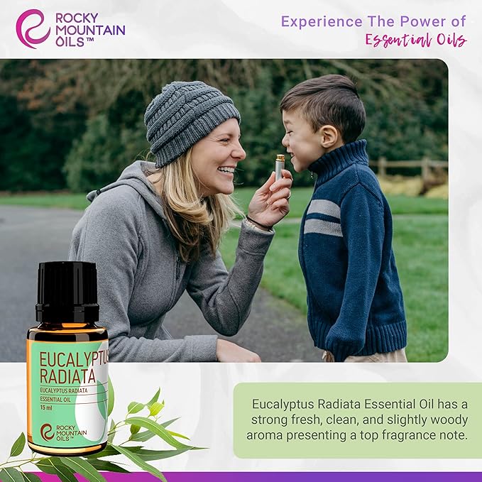 Rocky Mountain Oils Eucalyptus Radiata Essential Oil - Aromatherapy Essential Oils for Diffuser, Topical, and Home - 15ml