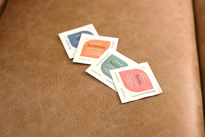 Aromatherapy Focus Patches - Pure Essential Oil Aroma Patch - Black Pepper and Basil Essential Oil for Focus - 8-Pack