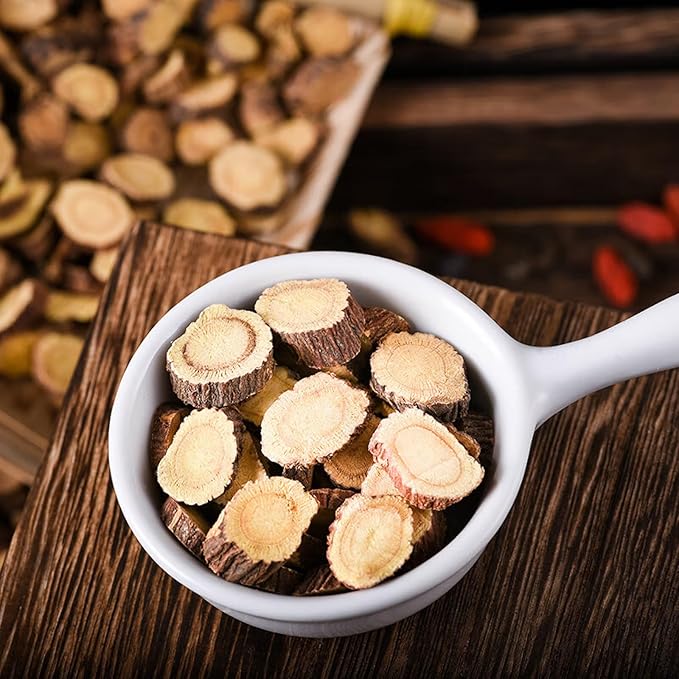 Licorice Root Herbal Tea 甘草根养生茶 – 3.5oz/100g (50 Pyramid Tea Bags), Non-GMO, Caffeine-Free, Soothes Throat & Supports Digestion