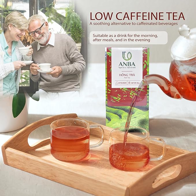 ANBA Black Tea Bags Fermented Tea Leaf, 25 Count | Bold & Rich Flavor | Medium Caffeine | No Sugar Added | ISO HACCP Certified