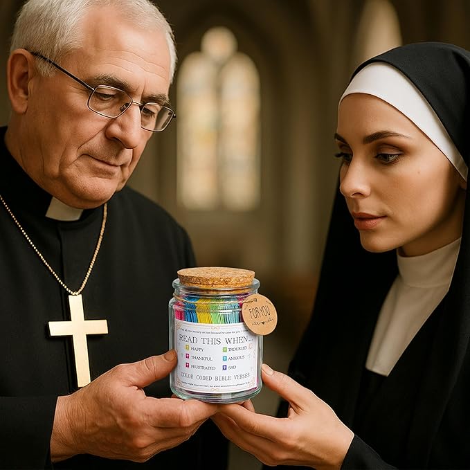 Bible Verse Jar, Read Me When Bible Verses Jar For Daily Encouragement, Inspirational Prayer & Reflection,Graduation Gift for Her,Gifts for Mom from Daughter Son, Christian Gifts for Women