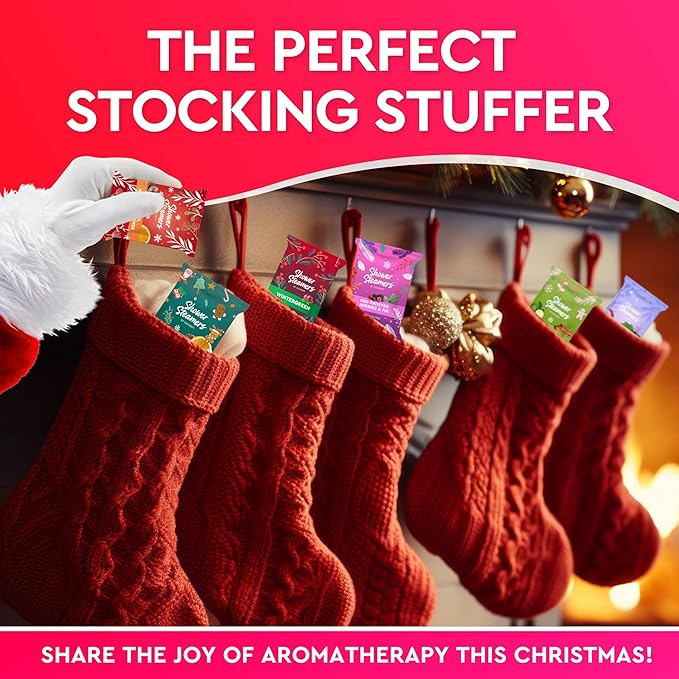 Cleverfy Shower Steamers Aromatherapy – Stocking Stuffers for Women, Teens and Wife – Christmas Gifts for Women and Teen Girls – White Elephant Gifts for Adults – 6 Tablets