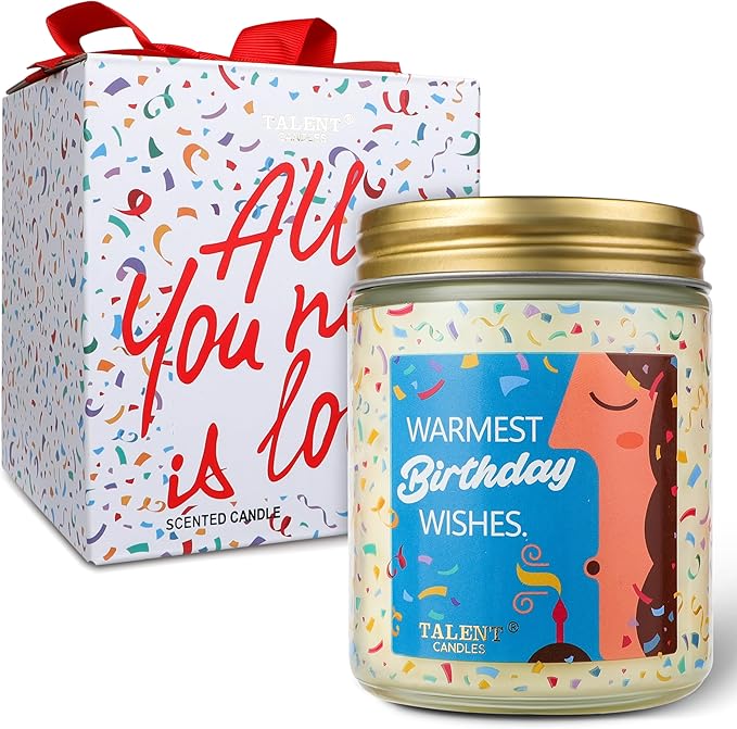 Happy Birthday Candle - Birthday Gifts for Women, Girls, Best Friend - Birthday Candles Gifts Ideas - French Riviera Scented Candles