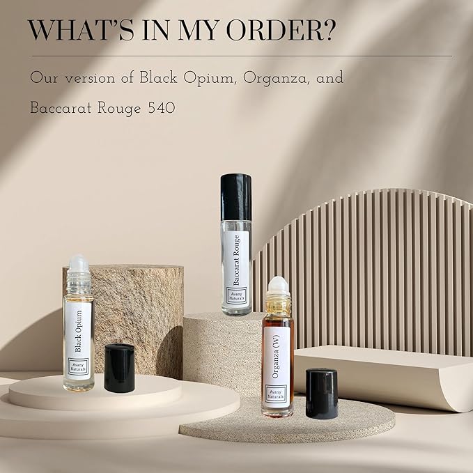 3 Pc Womens Gift Set, Fragrance Oil For Women, Roll On Body Oil, Perfume Samples, Fragrance Oil, Gift For Her, Perfume Oil Sampler, Gift Box (Spicy)