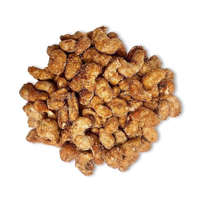 Cinnamon Toffee Cashews 2 Pound Resealable Bag | Kettle Cooked, Flavored Nuts | Sweet & Crunchy Snack | Gourmet Fall & Holiday Treat | Perfect for Gifting, Entertaining, and Baking | Jaybee's